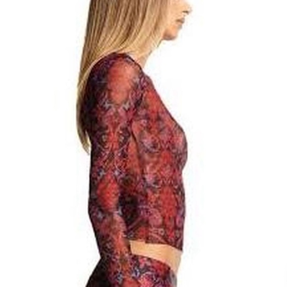 I.Am.Gia Silene Sheer Tattoo Long Sleeve Top Size XS - Picture 2 of 9